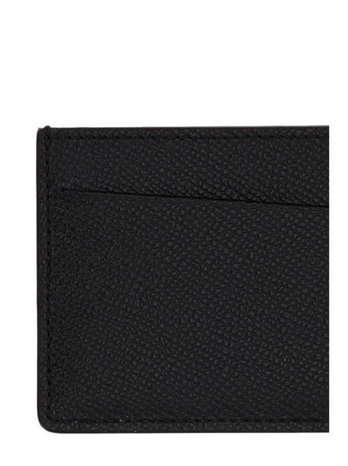 Black calf leather four-stitch logo cardholder MAISON MARGIELA | SA1VX0007P4745T8013